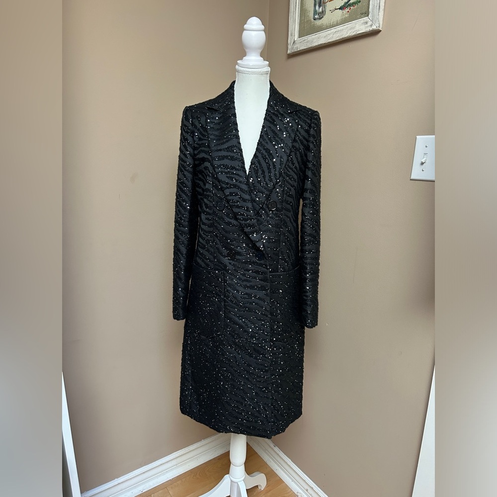 NWT Michael Kors Sequined Jewel Embroidered Coat